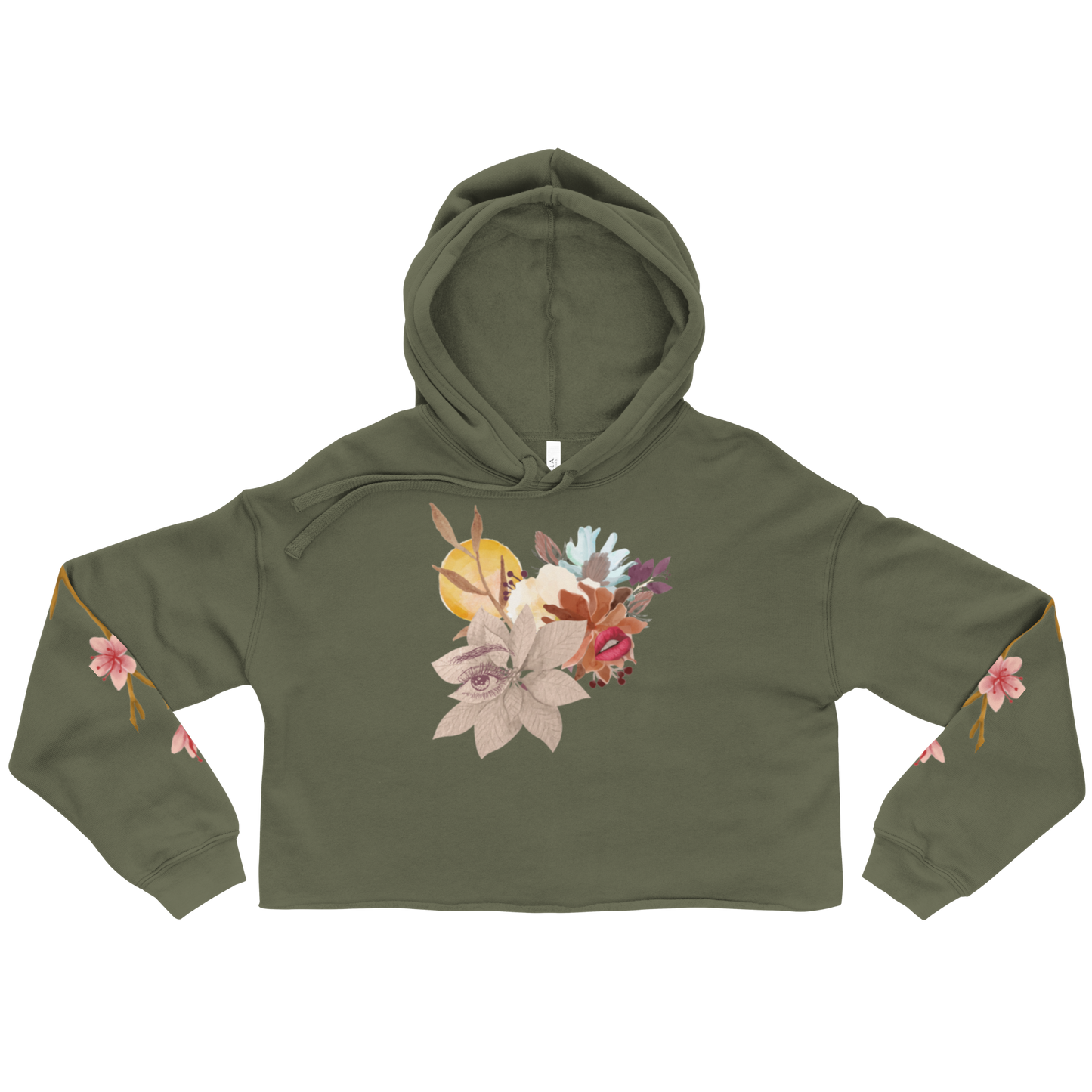 Cherry Blossom Flower Crop Hoodie